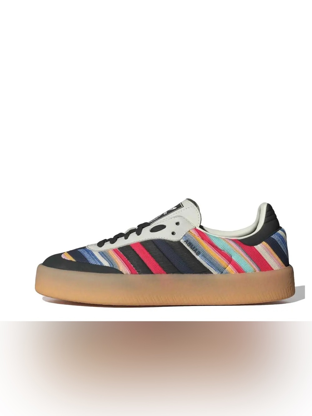 RARE!! ADIDAS Samba X KSENIA SCHNAIDER Multi Colour Striped Sneakers Size 7 - Picture 2 of 8